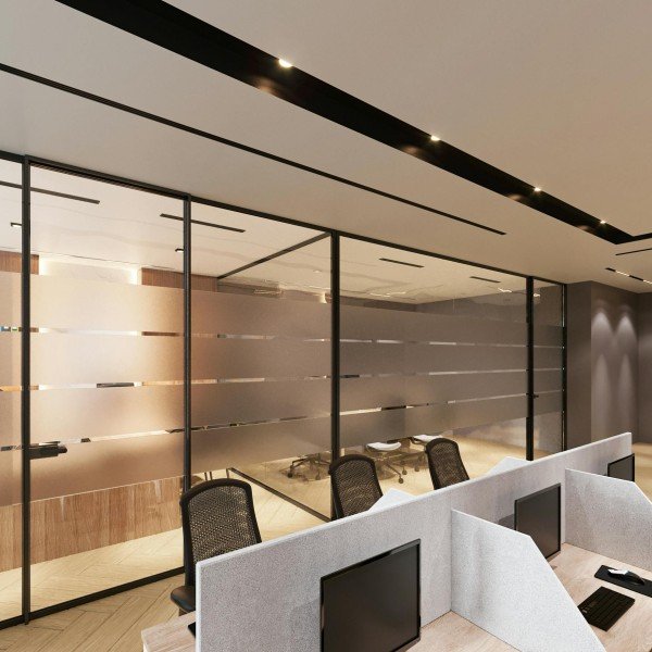 Interior Sleek Glass Partitio-1